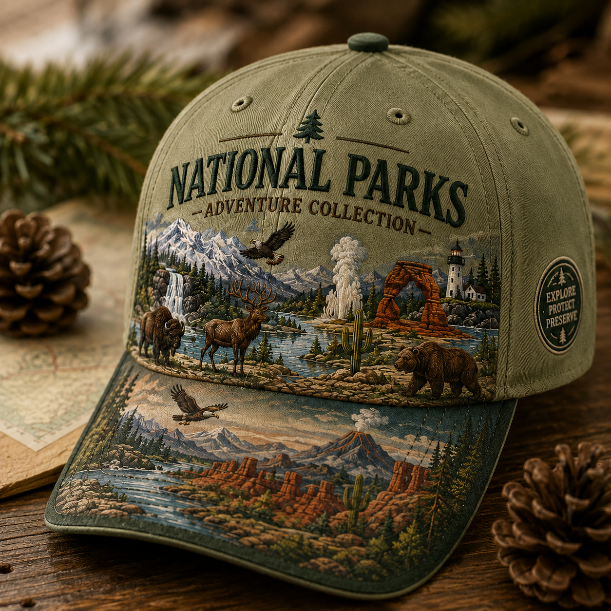 🇺🇸 Last Day Promo: 49% OFF - 🏞️National Park Adventure Cap