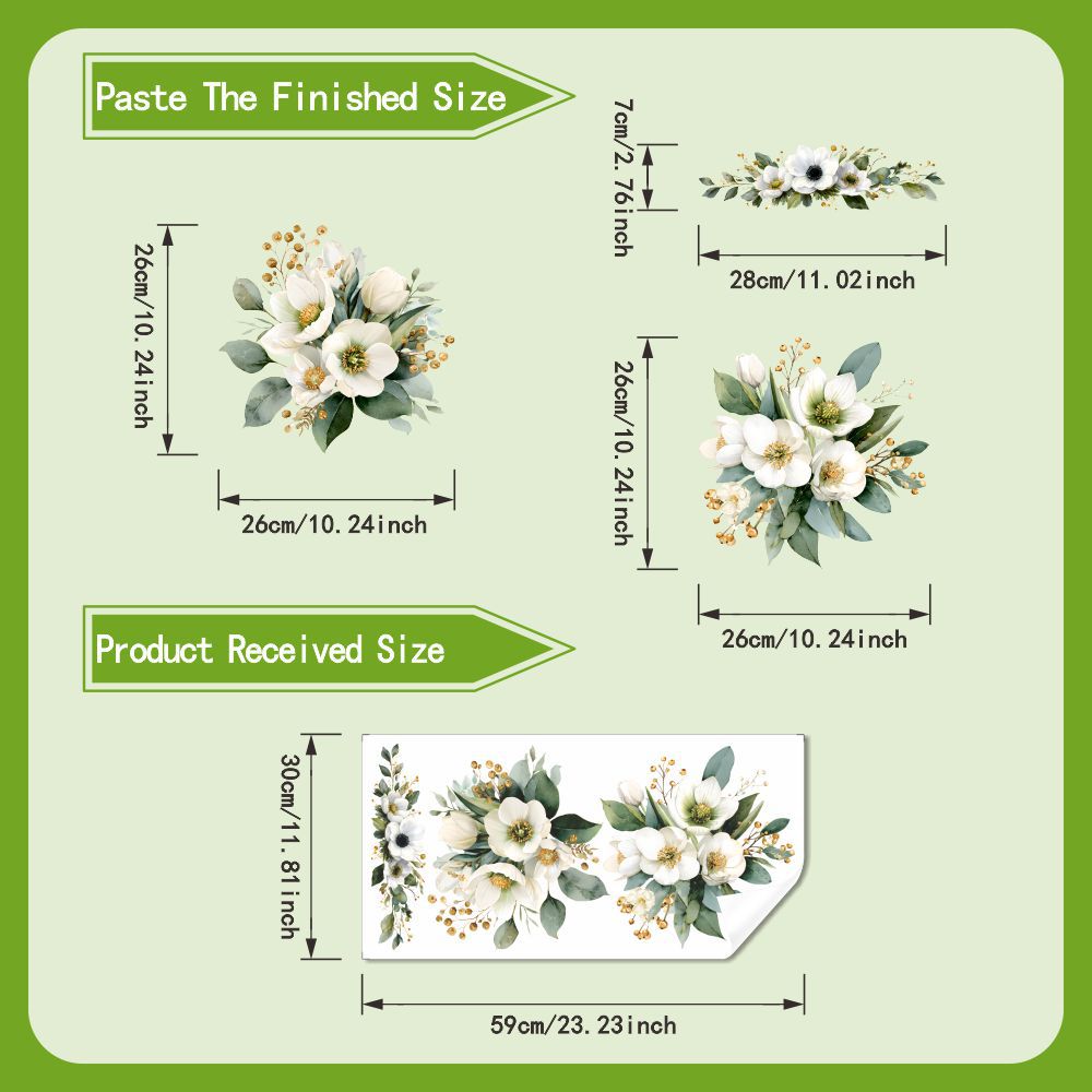 🌿 Botanical Toilet Seat Sticker - Removable Green Leaf Bathroom Decor
