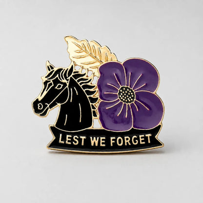 🐴 111th Anniversary War Horse Purple Poppy Remembrance Brooch