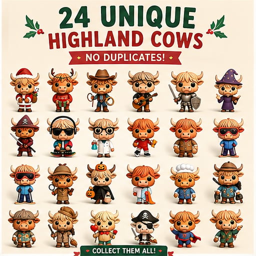 🔥Last Day 50% OFF - 🐮🎁2026 Highland Cow Advent Calendar | Every Day Brings New Surprises(📦Buy 2 Free Shipping)