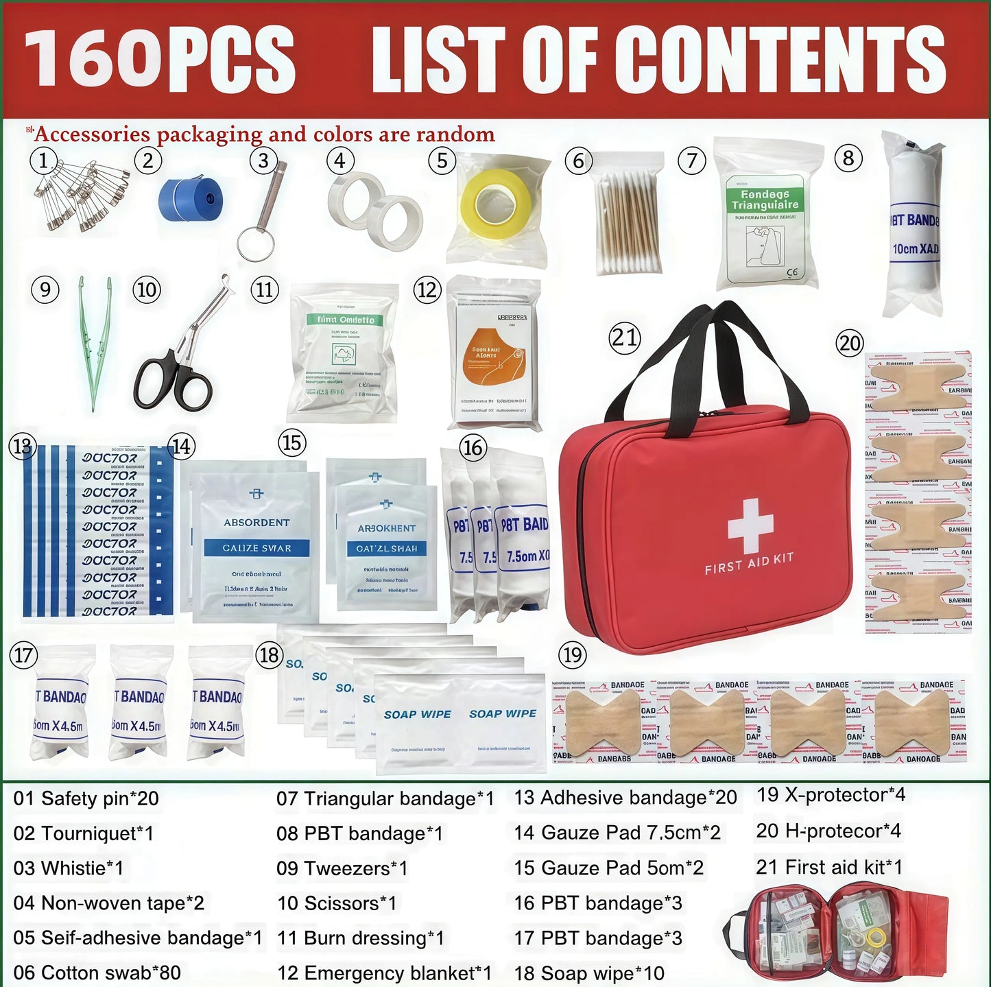 🎒First Aid Kit - Premium Waterproof Compact Trauma Medical Kits for Any Emergencies