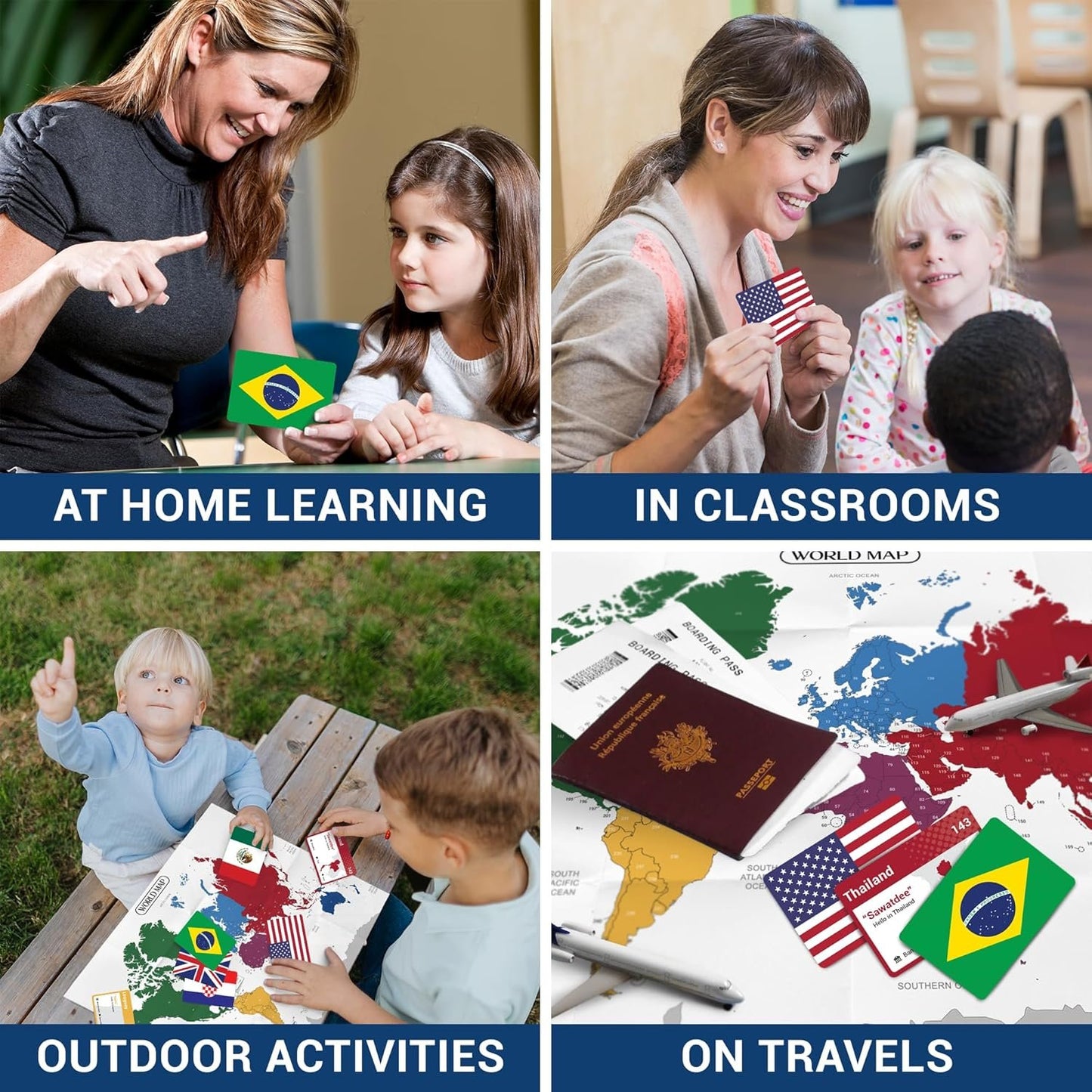 🔥Last Day 50% OFF - 🌎️245 Flashcards of World Flags🗺️