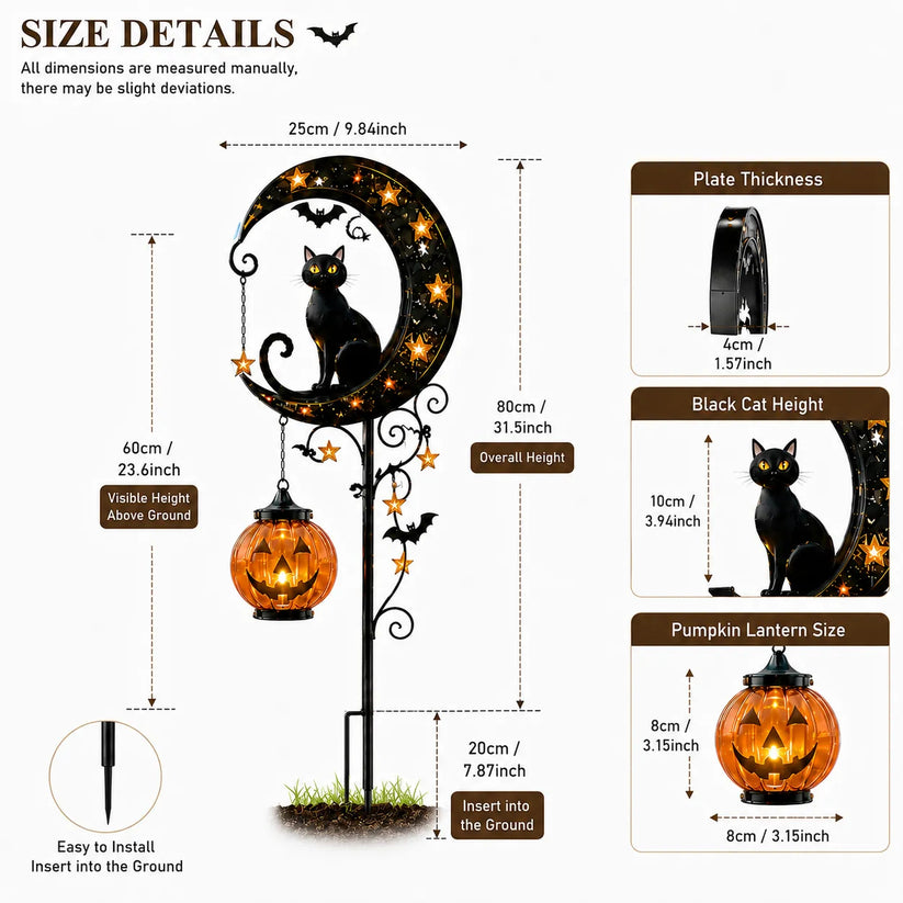 🎃Halloween Early Bird Special Sale 49% OFF-Pumpkin Moon Garden Stake Light-Buy 2 Free shipping