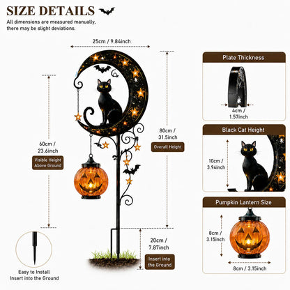 🎃Halloween Early Bird Special Sale 49% OFF-Pumpkin Moon Garden Stake Light-Buy 2 Free shipping