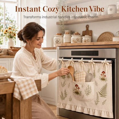 🔥LAST DAY 50% OFF - 🎃Oven Skirt Curtain with Pockets🍄
