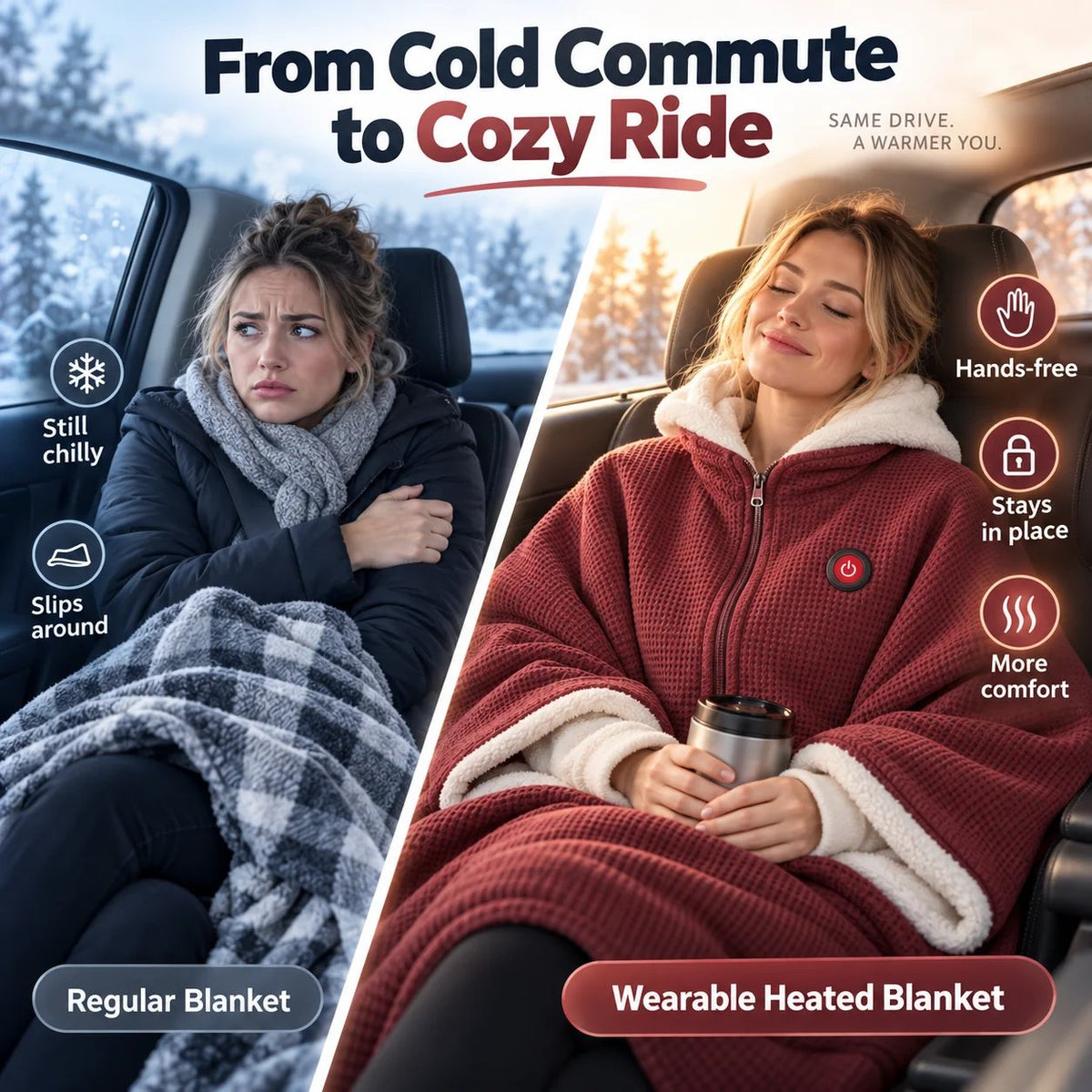 🧣Wearable Heated Blanket – Cozy Hands-Free Warmth☀️(📦Free Shopping)
