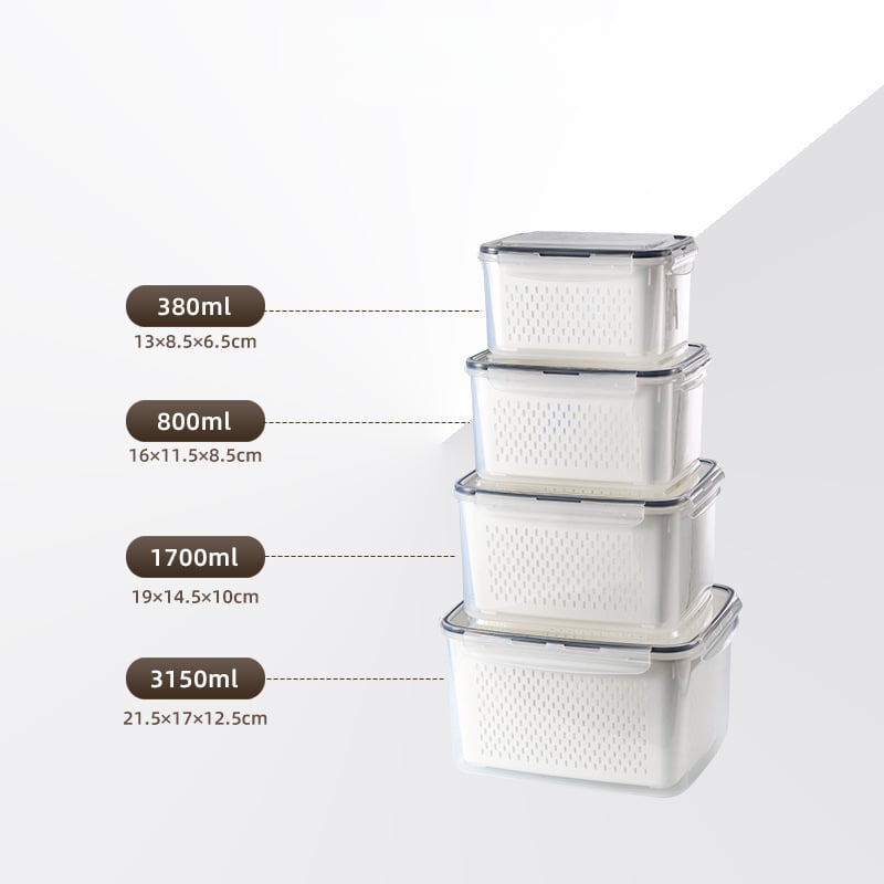 5-Piece Airtight Fruit Storage Container Set for Fridge