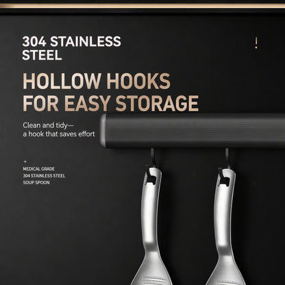 304 Stainless Steel Multifunctional Kitchen Spoon - Egg White Separator Ginger Garlic Grater Mud Masher