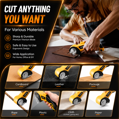 Rechargeable Cordless Electric Scissors Free 2 Safety Blades