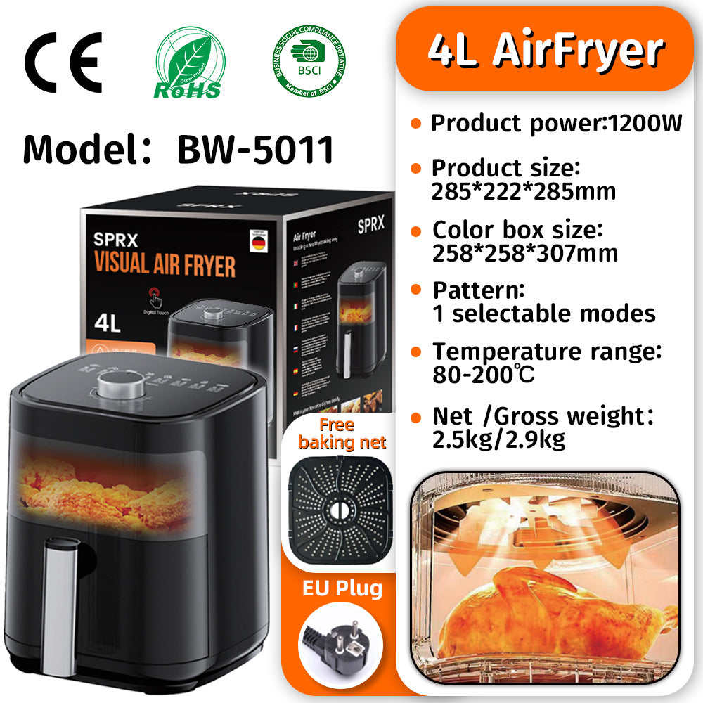 🎉 SPRX 4L Visual Air Fryer | The Ultimate Healthy Cooking Sidekick for Every American Kitchen