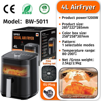 🎉 SPRX 4L Visual Air Fryer | The Ultimate Healthy Cooking Sidekick for Every American Kitchen