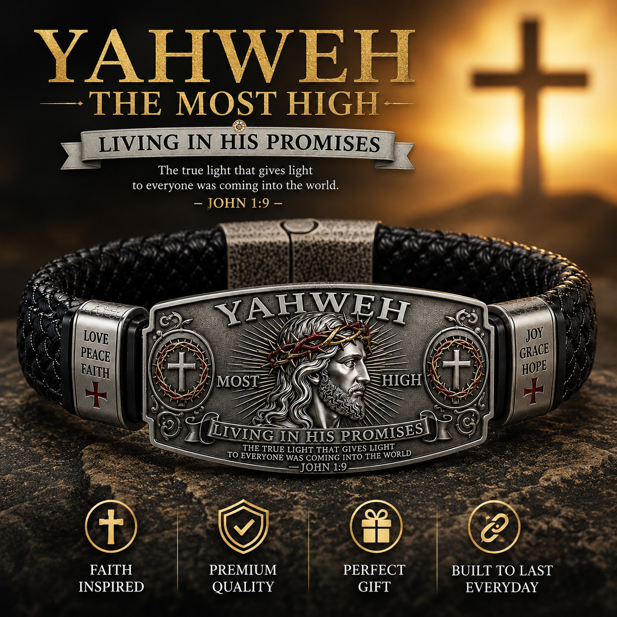 ✝️"Yahweh – The Living Light" Faith Bracelet