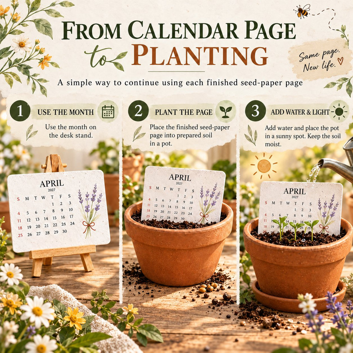 ✨🏆Early Holiday Sale 50% OFF🌱Eco-Friendly Plantable “Timeless” Seed Calendar 2027
