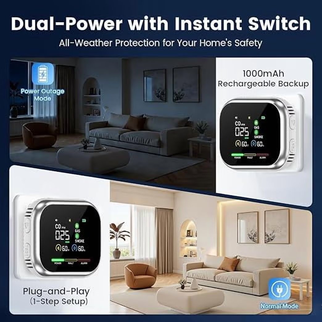 2026 Hot Sale🏠✨ 6-in-1 Smart Home Guardian Air & Temperature Monitor
