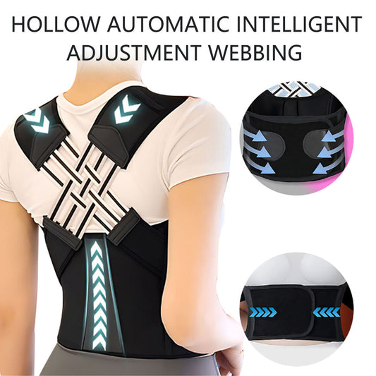 Buy 1 Free 1 Upgrade 2.0 Smart Posture Corrector | Invisible Back Support with Auto-Adjust Webbing | Pain Relief & Posture Training