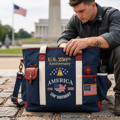🎖️✨Carry America’s 250th Anniversary With Pride 🇺🇸-USA 250th Anniversary Edition Heavy-Duty Multifunctional Outdoor Tote Bag