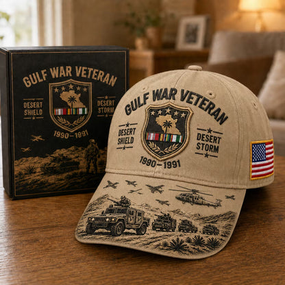 🇺🇸Gulf War Veteran Desert Shield & Desert Storm Commemorative Cap