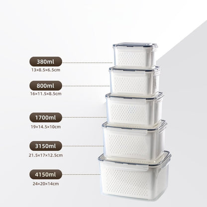 5-Piece Airtight Fruit Storage Container Set for Fridge