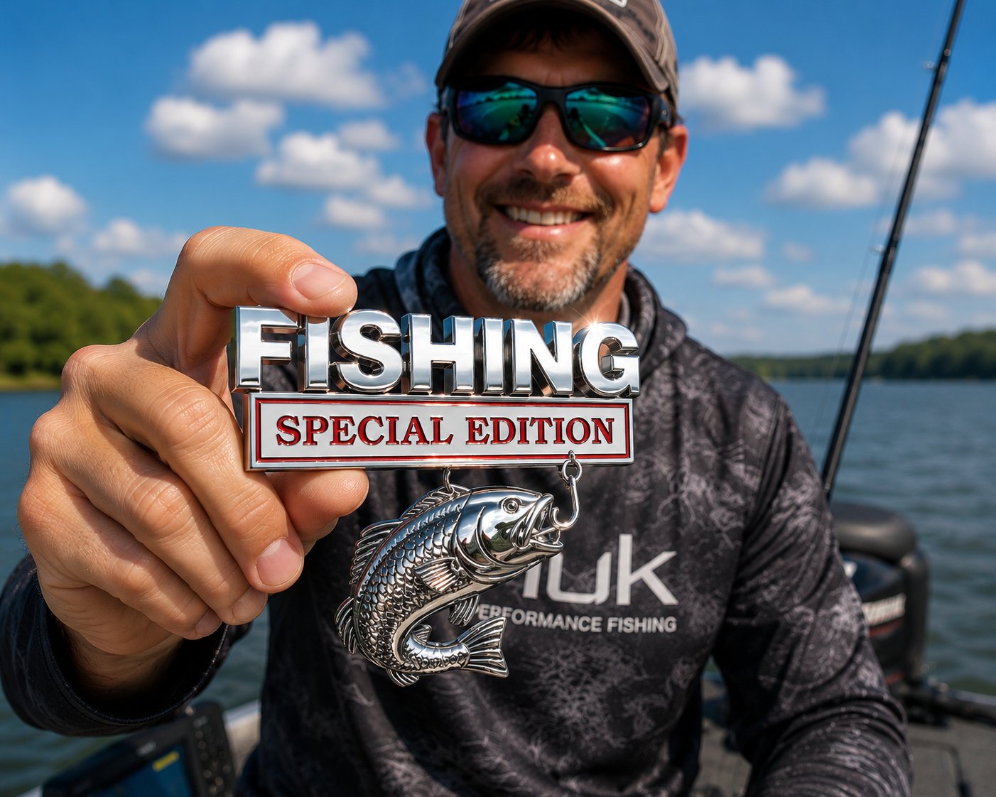 🔥LAST DAY 50% OFF- 🎣 Fishing Special Edition Premium 3D Metal Vehicle Emblem Badge
