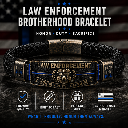 🛡️ Law Enforcement Brotherhood Bracelet — Honor • Duty • Sacrifice