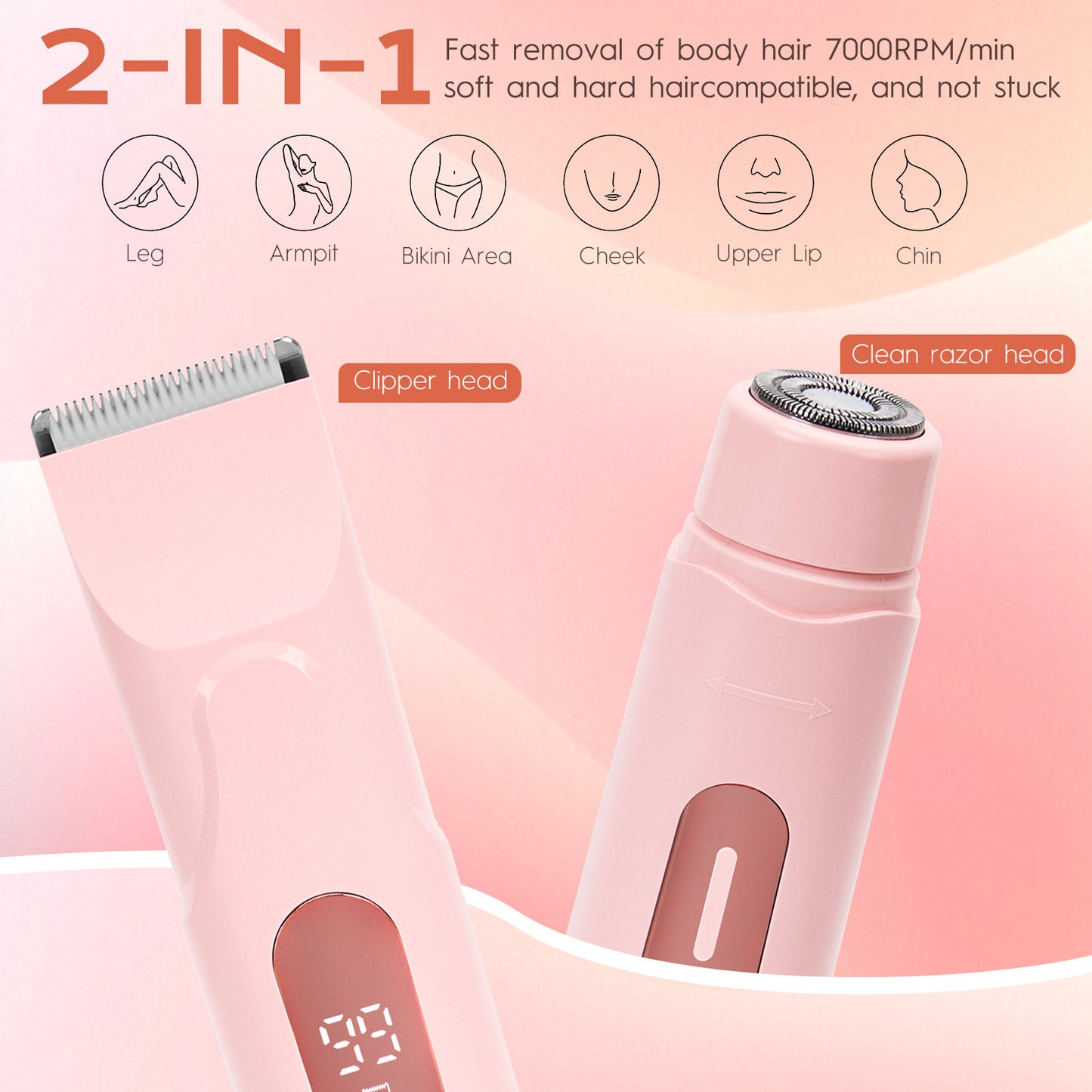 Painless 2-in-1 Lady Shaver: No More Razor Bumps or Irritation!