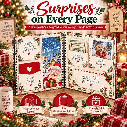 🎄📚Christmas Surprise Card Book🎁Surprises On Every Page📚Hardcover & Durability Line