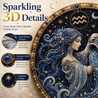 🔥Last Day 50% OFF - 12 Zodiac Signs Pearl Art Kit ♈🌙