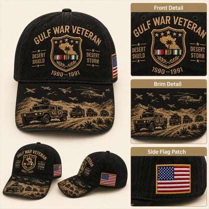 🇺🇸Gulf War Veteran Desert Shield & Desert Storm Commemorative Cap