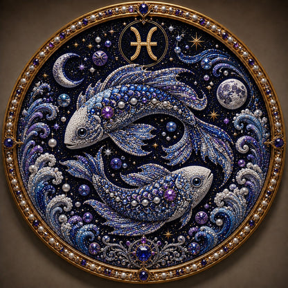 🔥Last Day 50% OFF - 12 Zodiac Signs Pearl Art Kit ♈🌙