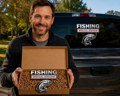 🔥LAST DAY 50% OFF- 🎣 Fishing Special Edition Premium 3D Metal Vehicle Emblem Badge