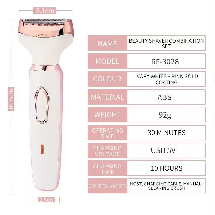 🌸 4-in-1 Painless Rechargeable Grooming Kit – Your All-In-One Smooth Skin Solution