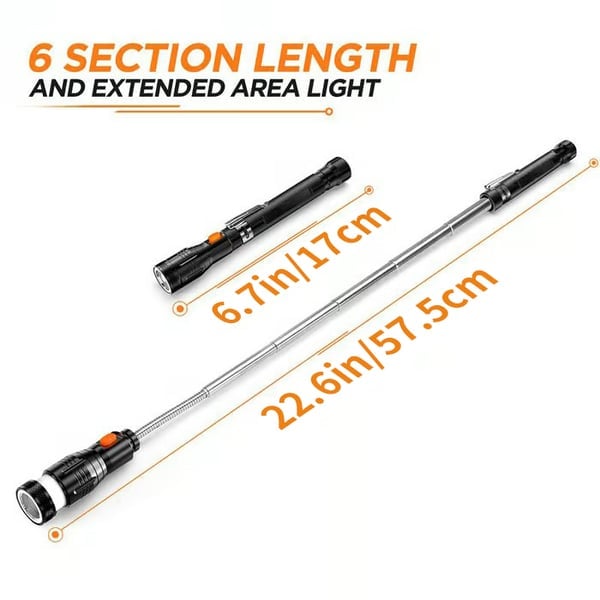 🔦Telescoping Magnetic Pickup Tools - Telescoping Magnet with LED Flashlight