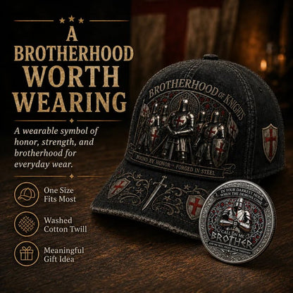⚔️ Brotherhood Of Knights Honor Cap 🎁Free Honor Coin With Every Cap Purchase