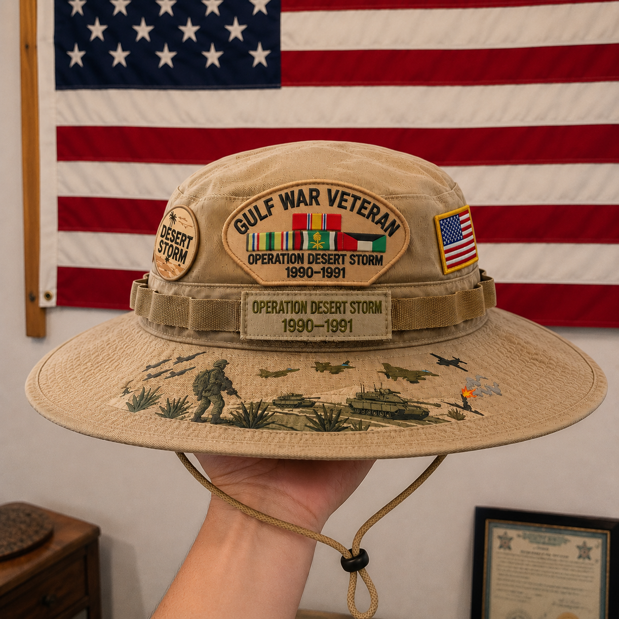 🇺🇸 Last Day Promo: 50% OFF 🎖️ - Gulf War Veteran Desert Storm Tribute Boonie Hat