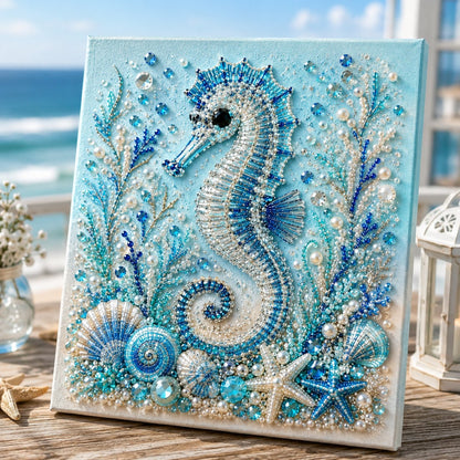 🎁Last Day 50% OFF - 🌊✨ Ocean Theme Pearl Art DIY Kit – Relaxing DIY Craft to Create Stunning Coastal Artwork
