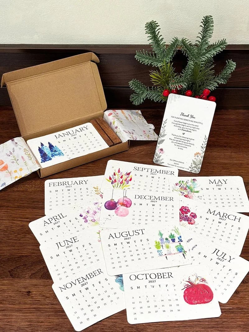 ✨🏆Early Holiday Sale 50% OFF🌱Eco-Friendly Plantable “Timeless” Seed Calendar 2027