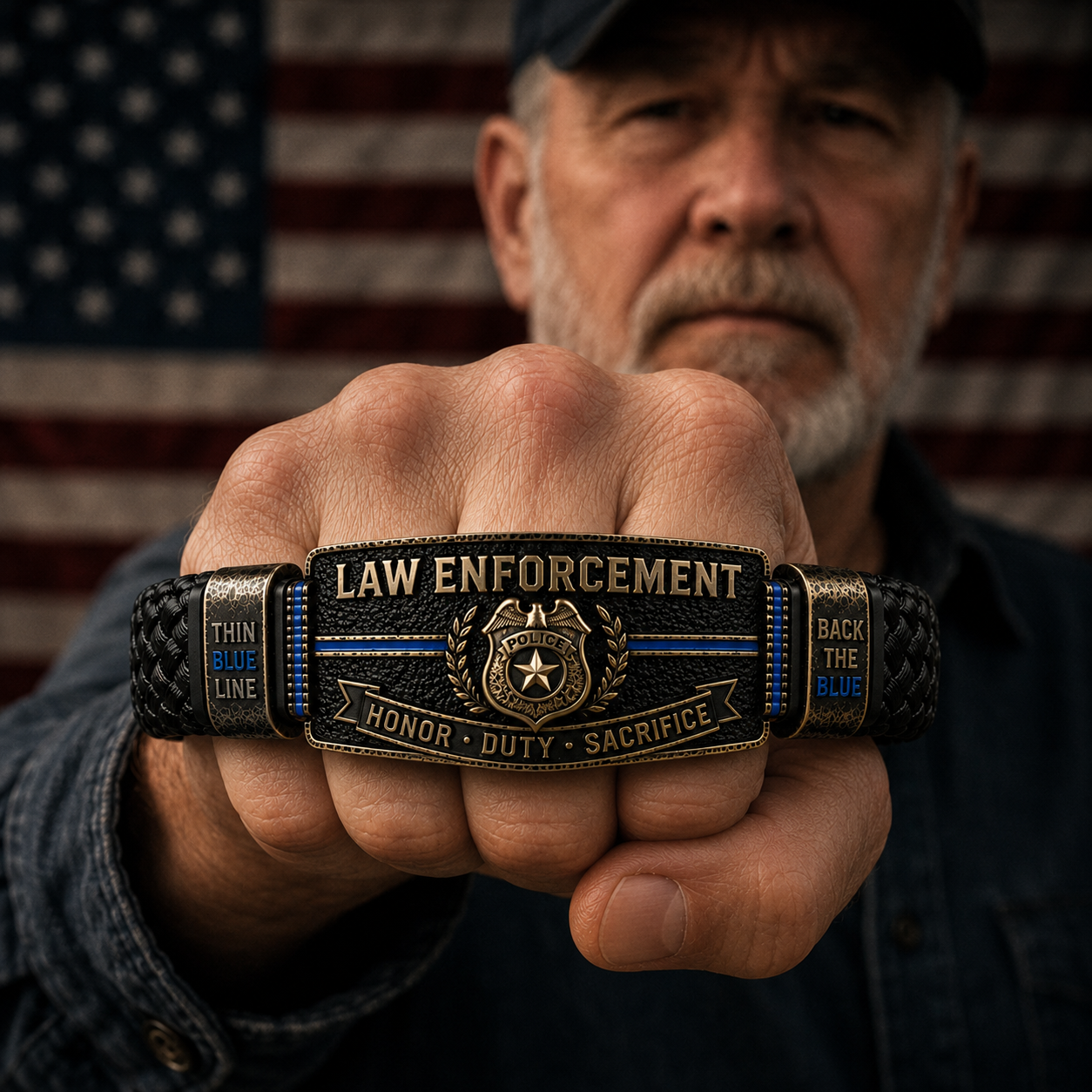 🛡️ Law Enforcement Brotherhood Bracelet — Honor • Duty • Sacrifice