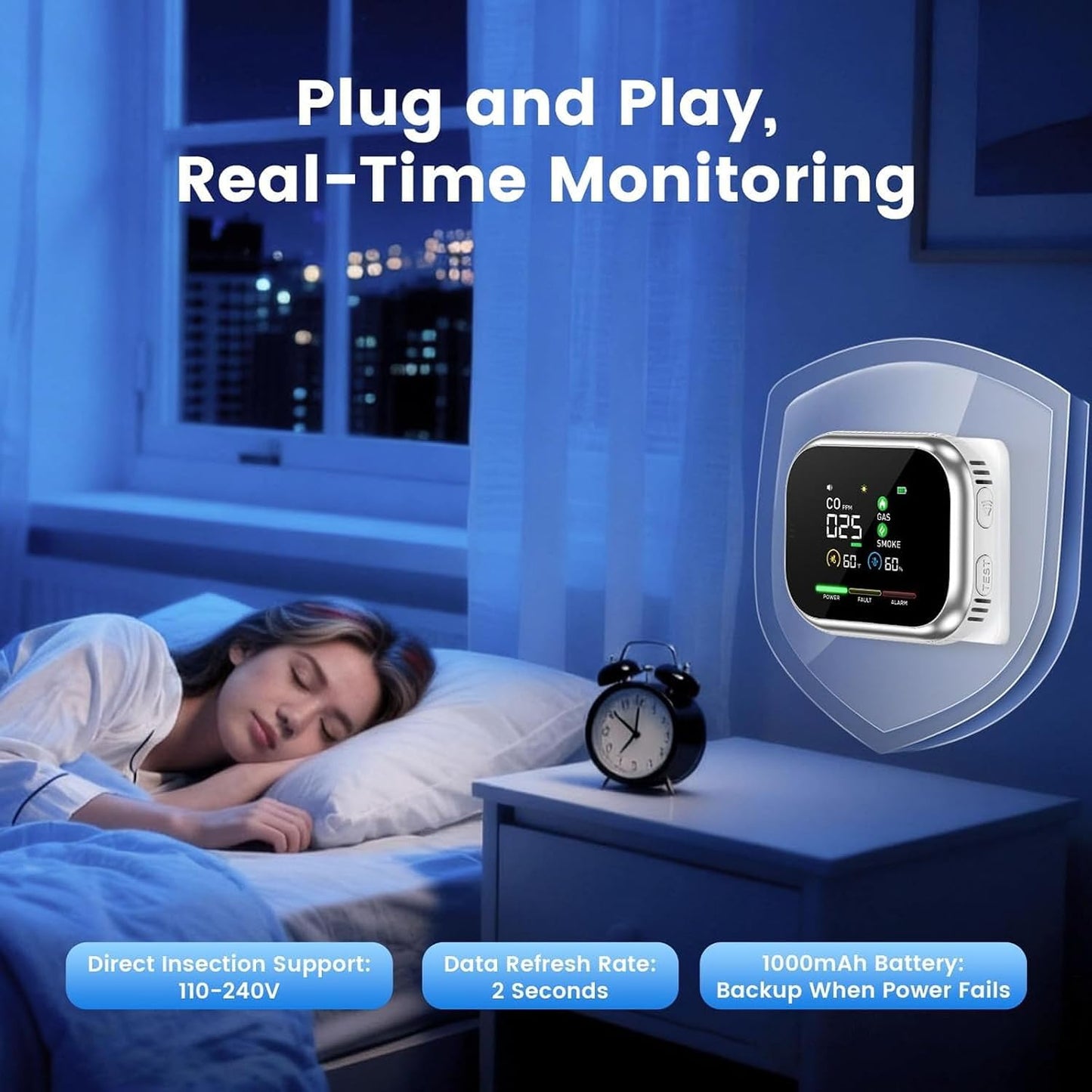 2026 Hot Sale🏠✨ 6-in-1 Smart Home Guardian Air & Temperature Monitor