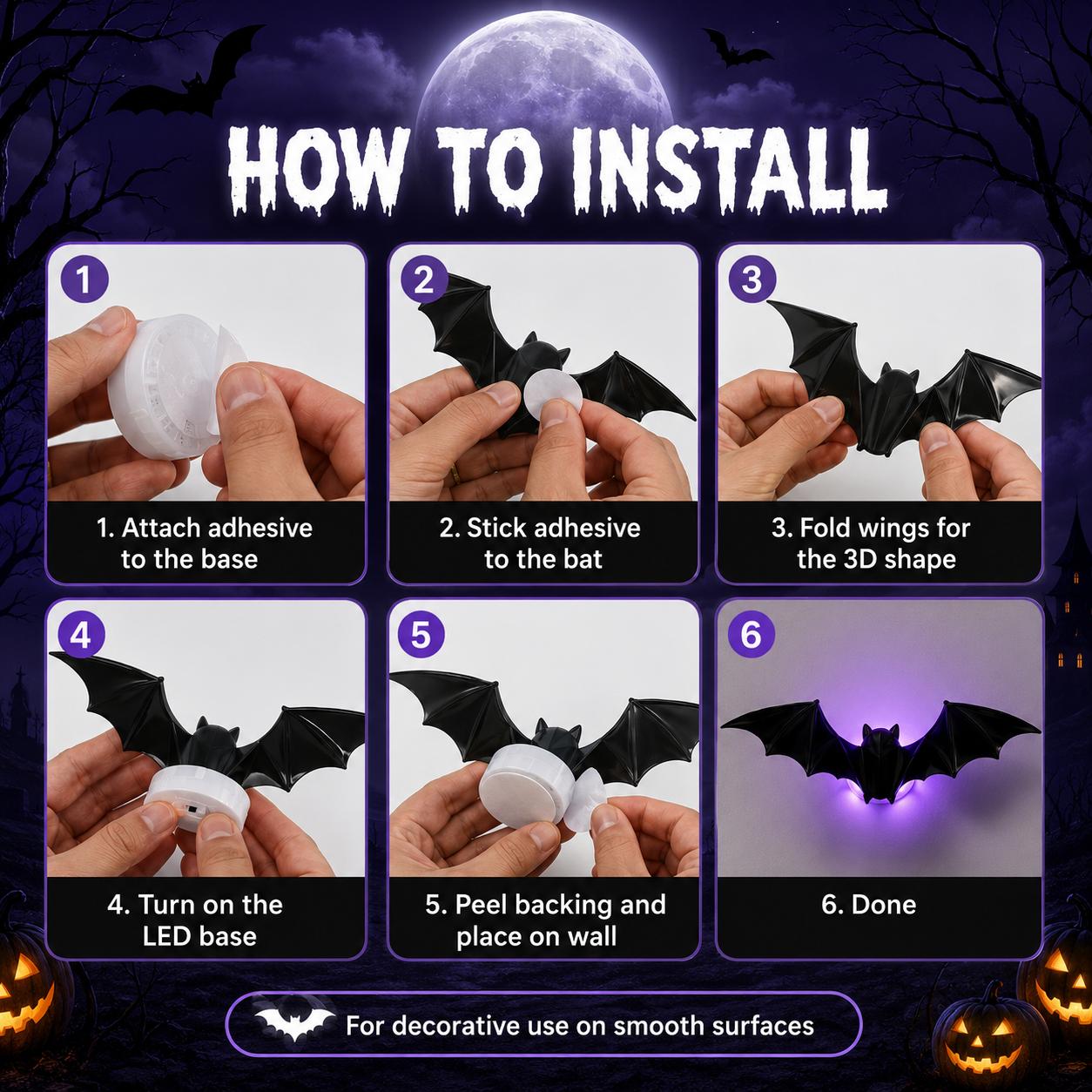3D Bat Light LED Decorations🦇