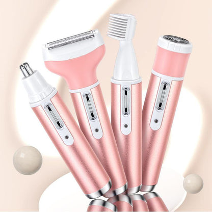 🌸 4-in-1 Painless Rechargeable Grooming Kit – Your All-In-One Smooth Skin Solution