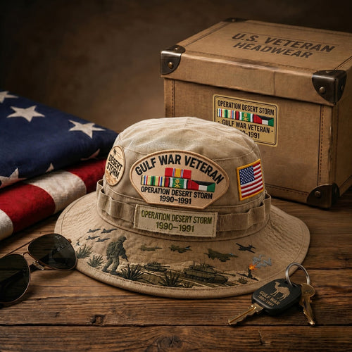 🇺🇸 Last Day Promo: 50% OFF 🎖️ - Gulf War Veteran Desert Storm Tribute Boonie Hat