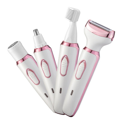 🌸 4-in-1 Painless Rechargeable Grooming Kit – Your All-In-One Smooth Skin Solution