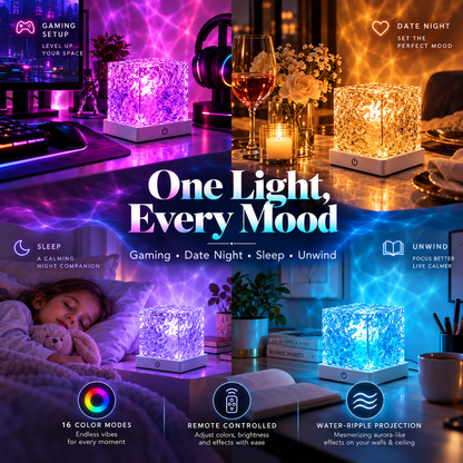 🎁Christmas Sale 50% OFF - Rechargeable Shower Light No Wiring |16 Color Ocean Wave Projector Light