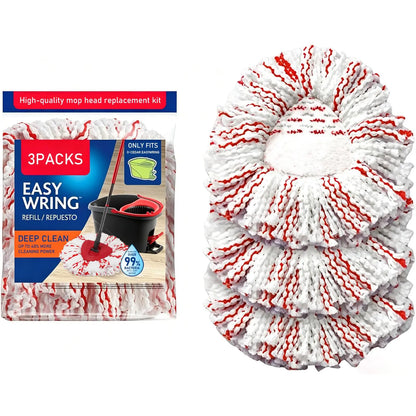 Upgraded 2-in-1 SpinMop Refill Built-in ScrubPads for Stuck-on DeepCleaning