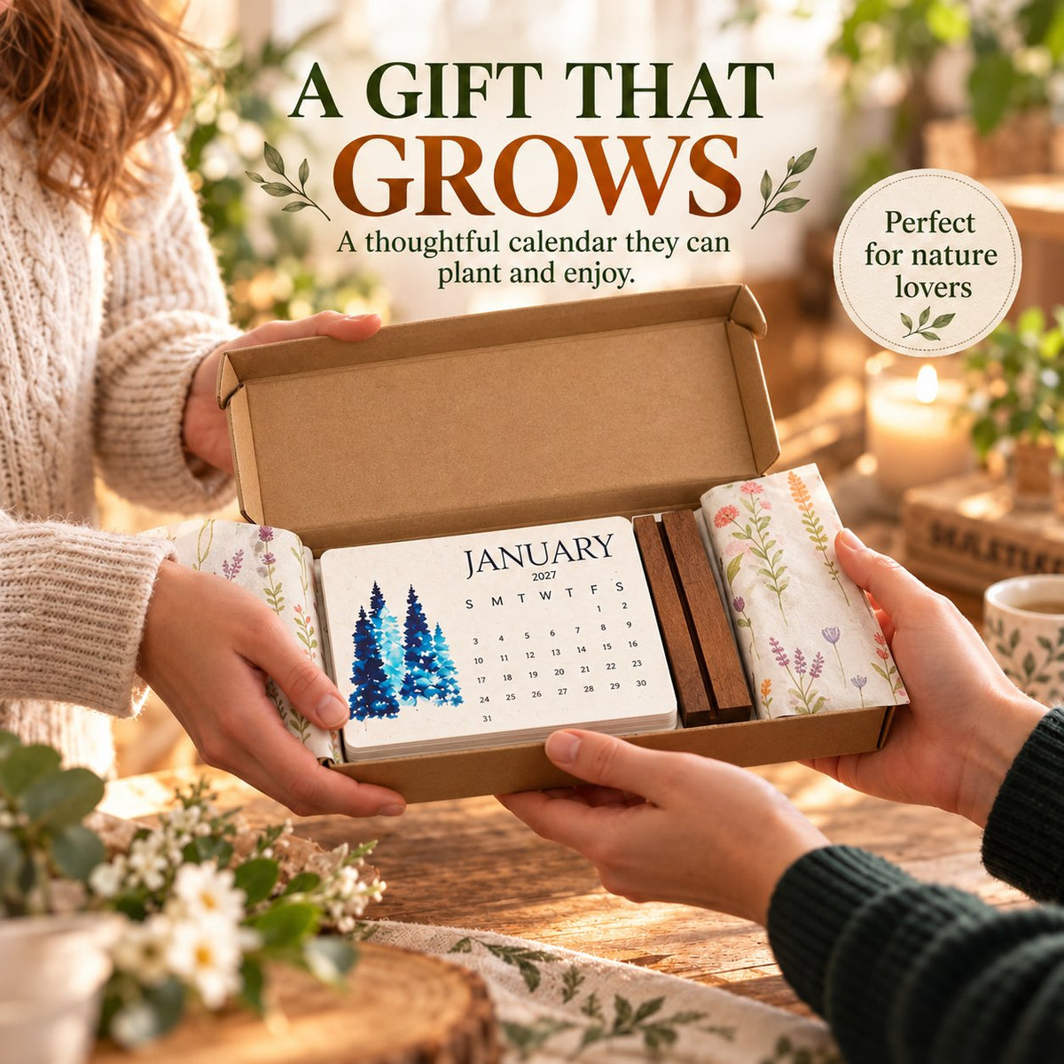✨🏆Early Holiday Sale 50% OFF🌱Eco-Friendly Plantable “Timeless” Seed Calendar 2027
