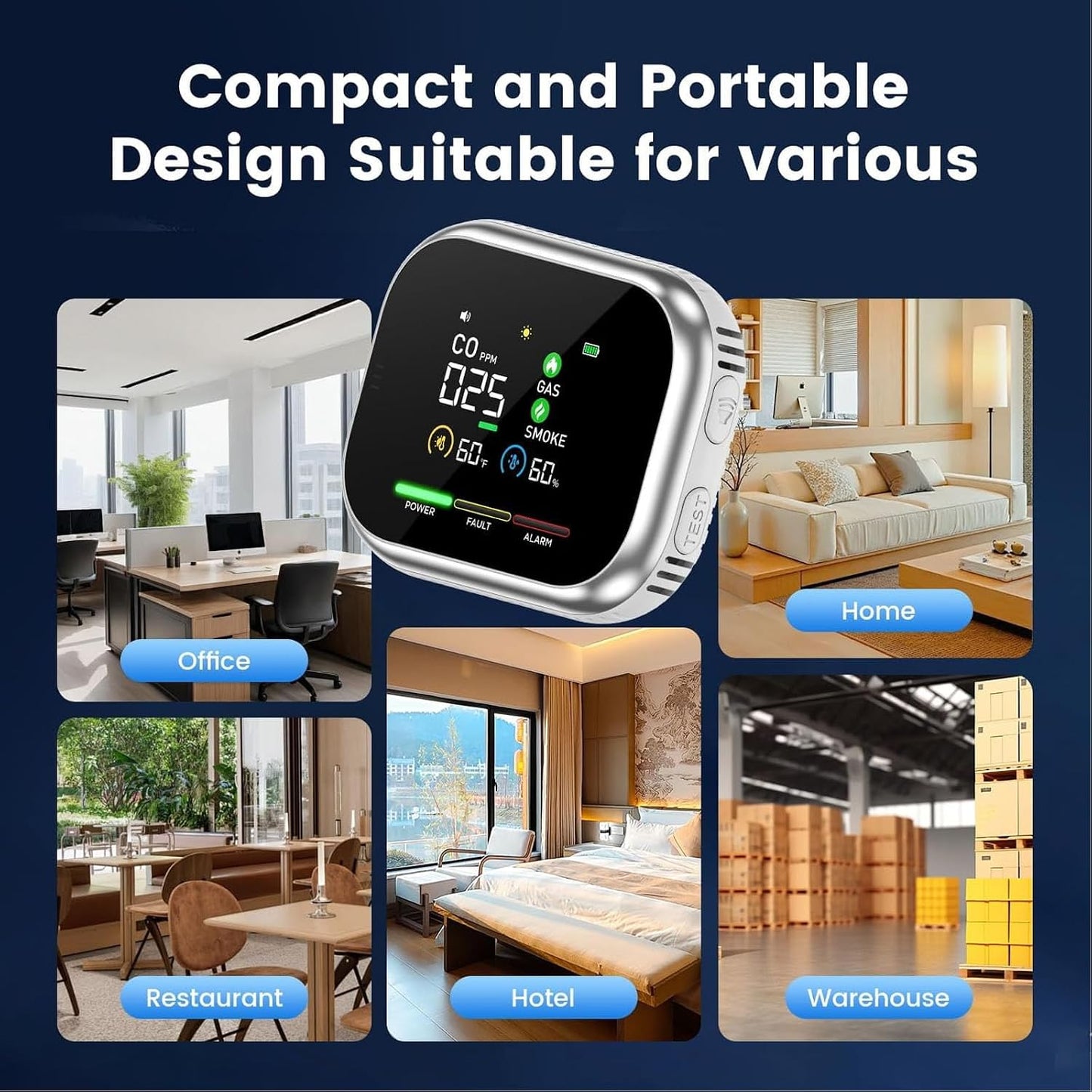 2026 Hot Sale🏠✨ 6-in-1 Smart Home Guardian Air & Temperature Monitor