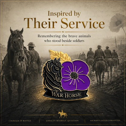 🐴 111th Anniversary War Horse Purple Poppy Remembrance Brooch