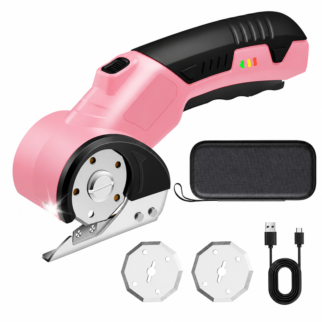 Rechargeable Cordless Electric Scissors Free 2 Safety Blades