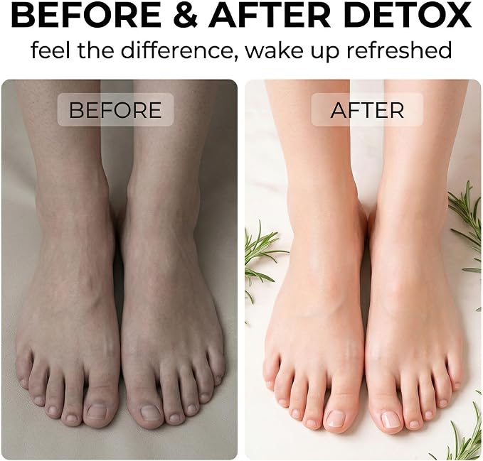 Foot Detox Patches for Stress Relief, Toxin Removal & Better Sleep Natural Deep Cleansing Pads