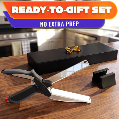 🥒🍅9.6" Cut Reach Durable 2-in-1 Kitchenware Heavy-Duty Scissors✂️